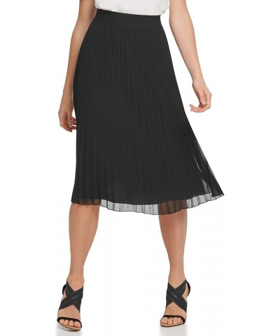 Women's Missy Pull on Pleated Everyday Midi Skirt Ivry Dot Multi $30.74 Skirts