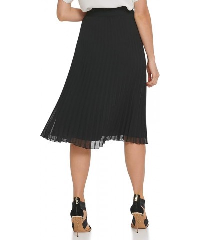 Women's Missy Pull on Pleated Everyday Midi Skirt Ivry Dot Multi $30.74 Skirts