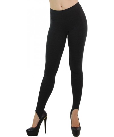 World of Leggings® Made in The USA Basic Cotton Stirrup Leggings - Shop 3 Colors Charcoal $14.76 Leggings