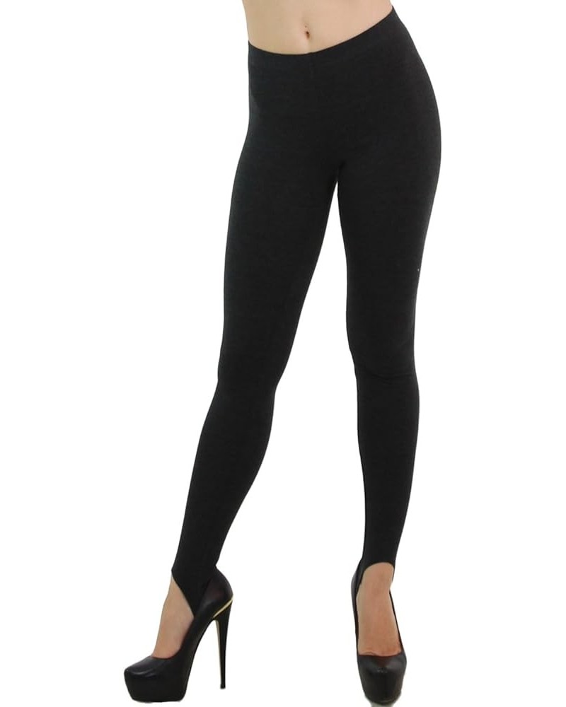 World of Leggings® Made in The USA Basic Cotton Stirrup Leggings - Shop 3 Colors Charcoal $14.76 Leggings