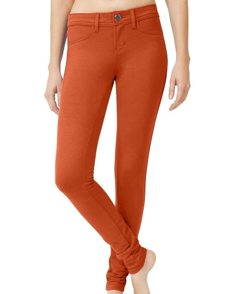 Women’s Skinny Pants - Soft Everyday Solid Color Basic Slim Tight Fit Stretch Legging Jeggings Jeans (S-3XL) Rust $13.99 Legg...