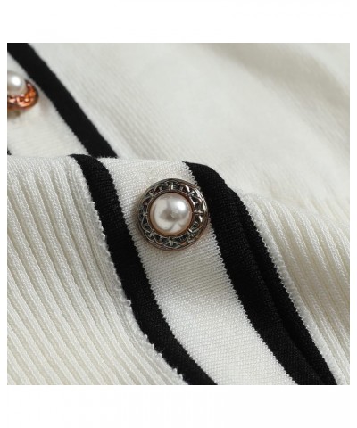 Women's V-Neck Short Sleeve Cardigan Button Down Classic Knit Shirt Top White $11.44 Sweaters