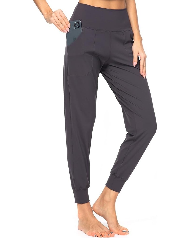 Women's Joggers with Pockets, High Waisted Jogging Pants for Women Workout Yoga Tapered Soft Pants Dark Grey9 $19.94 Pants