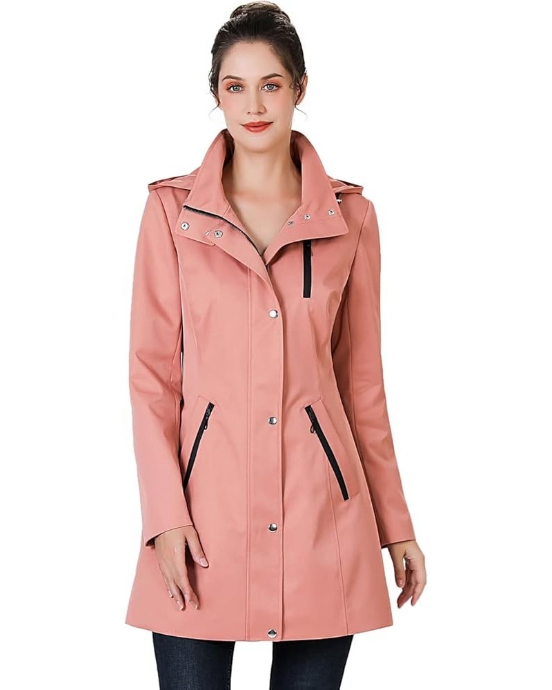 Women Easton Waterproof Hooded Anorak Rain Jacket - Regular & Plus Size Guava $46.80 Jackets