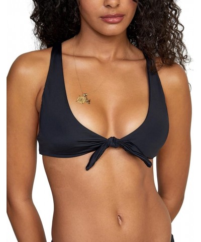 Women's Standard Tie Front Swimsuit Bikini Top Tie Front Bralette/Black $29.68 Swimsuits