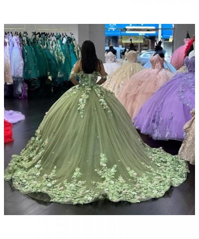 Luxury Sparkly Quinceanera Dresses Long Ball Gown Off The Shoulder Lace Princess Sweet 15 16 Dresses Blush Pink $73.60 Dresses