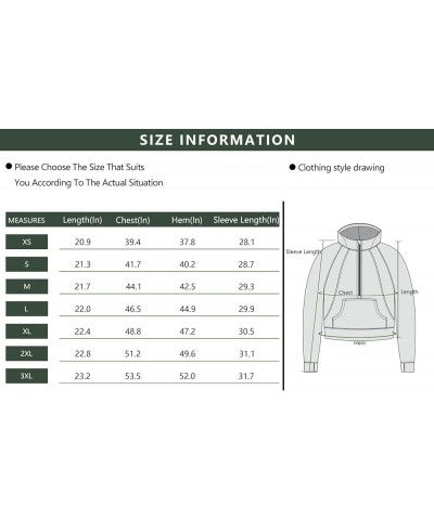 Women's Hoodie Half-Zip Long-Sleeve Fleece Lined Workout Casual Sweatshirt with Pockets Pullover Tops Khaki $17.49 Activewear