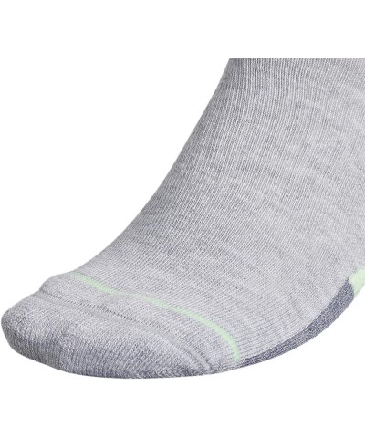 Women's Cushioned Quarter Socks (3-pair) Cool Light Heather/Glow Green/Clear Lilac Purple $10.45 Activewear