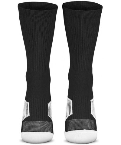 Custom Team Number Crew Socks | Youth & Adult Athletic Socks Black | Choose Your Number 15 Or 51 Team Number $10.07 Socks