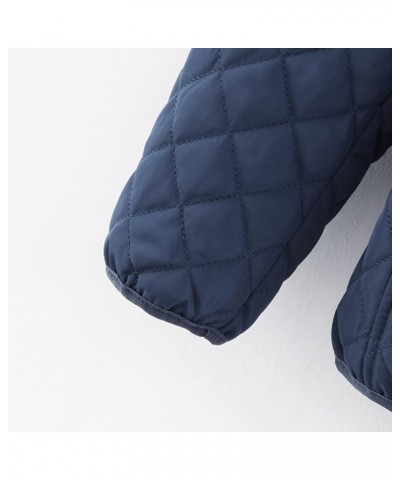 Puffer Jacket Women Winter Women's Diamond Quilted Jacket Sherpa Lined Warm Cotton Jacket with Hood Winter Coat Navy $12.22 J...