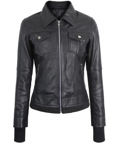 Womens Lambskin Leather Jacket – Stylish Motorcycle Vintage Moto Biker Riding Slim Fit Black Real Leather Jackets Women Hoode...