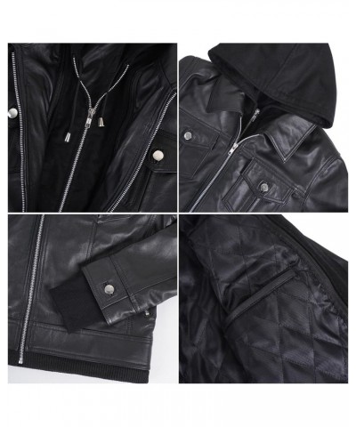 Womens Lambskin Leather Jacket – Stylish Motorcycle Vintage Moto Biker Riding Slim Fit Black Real Leather Jackets Women Hoode...