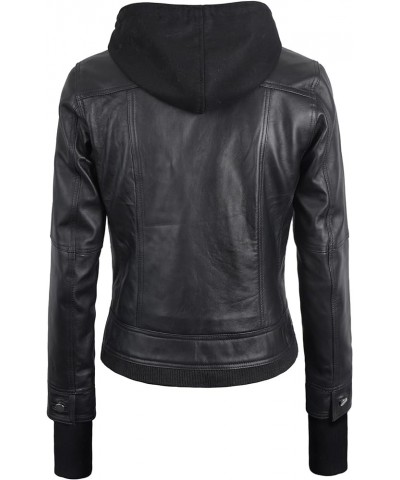 Womens Lambskin Leather Jacket – Stylish Motorcycle Vintage Moto Biker Riding Slim Fit Black Real Leather Jackets Women Hoode...