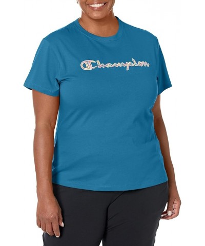 Women's Classic Tee, Brush Stroke Script Fresh Teal Brush Stroke Script $10.15 T-Shirts