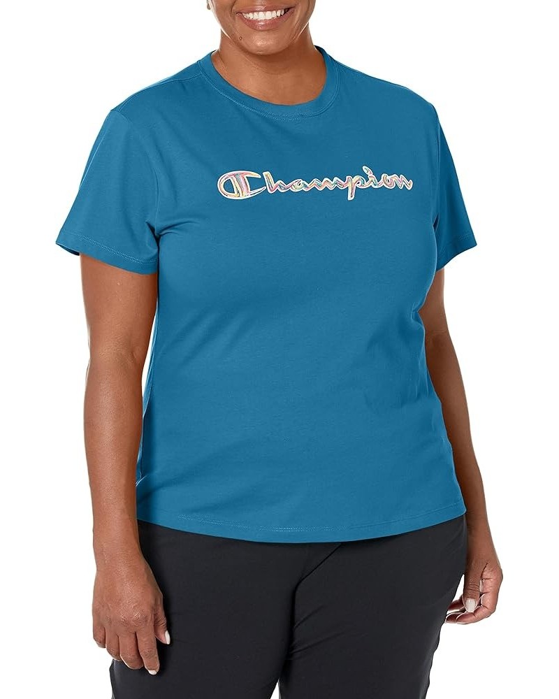 Women's Classic Tee, Brush Stroke Script Fresh Teal Brush Stroke Script $10.15 T-Shirts