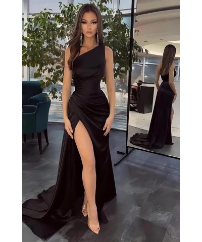 Women's One Shoulder Mermaid Prom Dress with Train Pleates Wrap Long Formal Evening Gowns with Slit YG020 Burnt Orange $27.84...