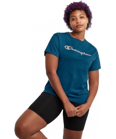 Women's Classic Tee, Brush Stroke Script Fresh Teal Brush Stroke Script $10.15 T-Shirts