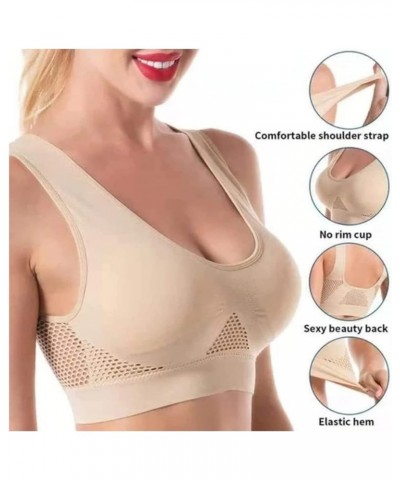 Breathable Cool Lift Up Air Bra, Sport Yoga Wireless Bra for Women Plus Size, Wireless Cool Comfort Breathable Bra 2pcs-c $7....