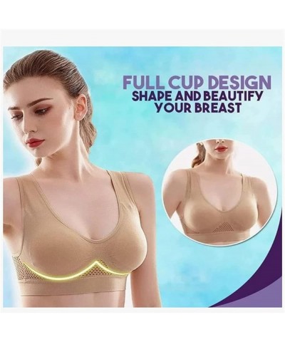 Breathable Cool Lift Up Air Bra, Sport Yoga Wireless Bra for Women Plus Size, Wireless Cool Comfort Breathable Bra 2pcs-c $7....