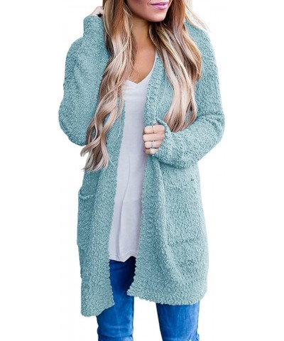 Women's Long Sleeve Soft Chunky Knit Sweater Open Front Cardigans Outwear Coat Sage $23.91 Sweaters