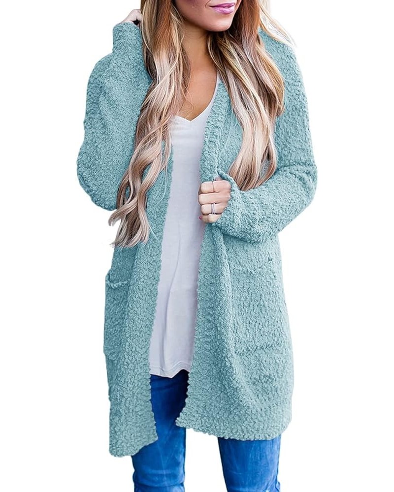 Women's Long Sleeve Soft Chunky Knit Sweater Open Front Cardigans Outwear Coat Sage $23.91 Sweaters