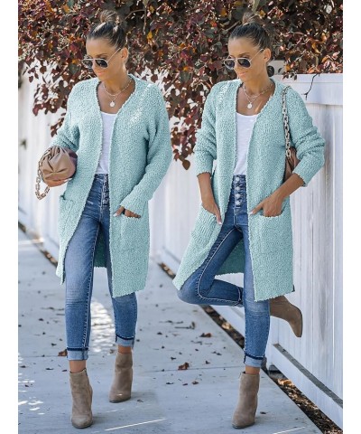 Women's Long Sleeve Soft Chunky Knit Sweater Open Front Cardigans Outwear Coat Sage $23.91 Sweaters