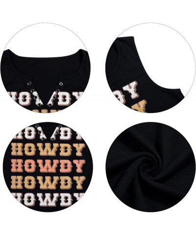 Howdy Tank Tops Women Summer Country Music Sexy V Neck Sleeveless Tshirt Western Vintage Shirts Tanks Black $9.17 Tanks