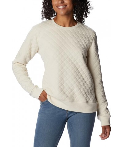 Women's Lodge Quilted Crew Chalk $20.10 Activewear