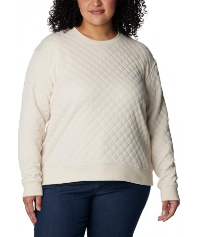 Women's Lodge Quilted Crew Chalk $20.10 Activewear