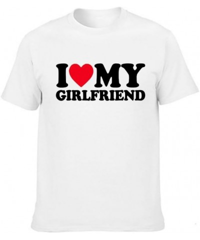 Matching Shirts for Couples Women Men I Love Heart My Girlfriend Boyfriend Gf Bf Tee Novelty T-Shirts Y2k Crop Top Men White ...