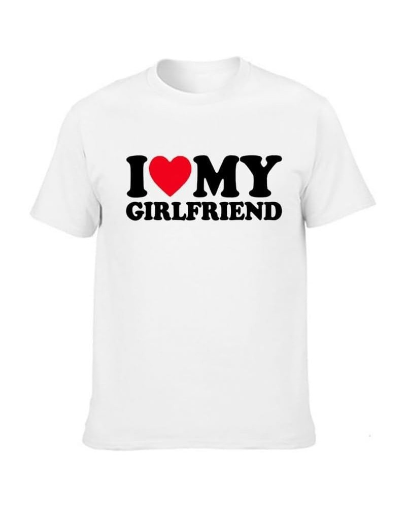 Matching Shirts for Couples Women Men I Love Heart My Girlfriend Boyfriend Gf Bf Tee Novelty T-Shirts Y2k Crop Top Men White ...