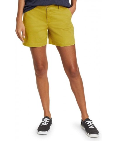 Women's Willit Stretch Legend Wash Shorts - 5 Petite Curry Green $25.96 Shorts