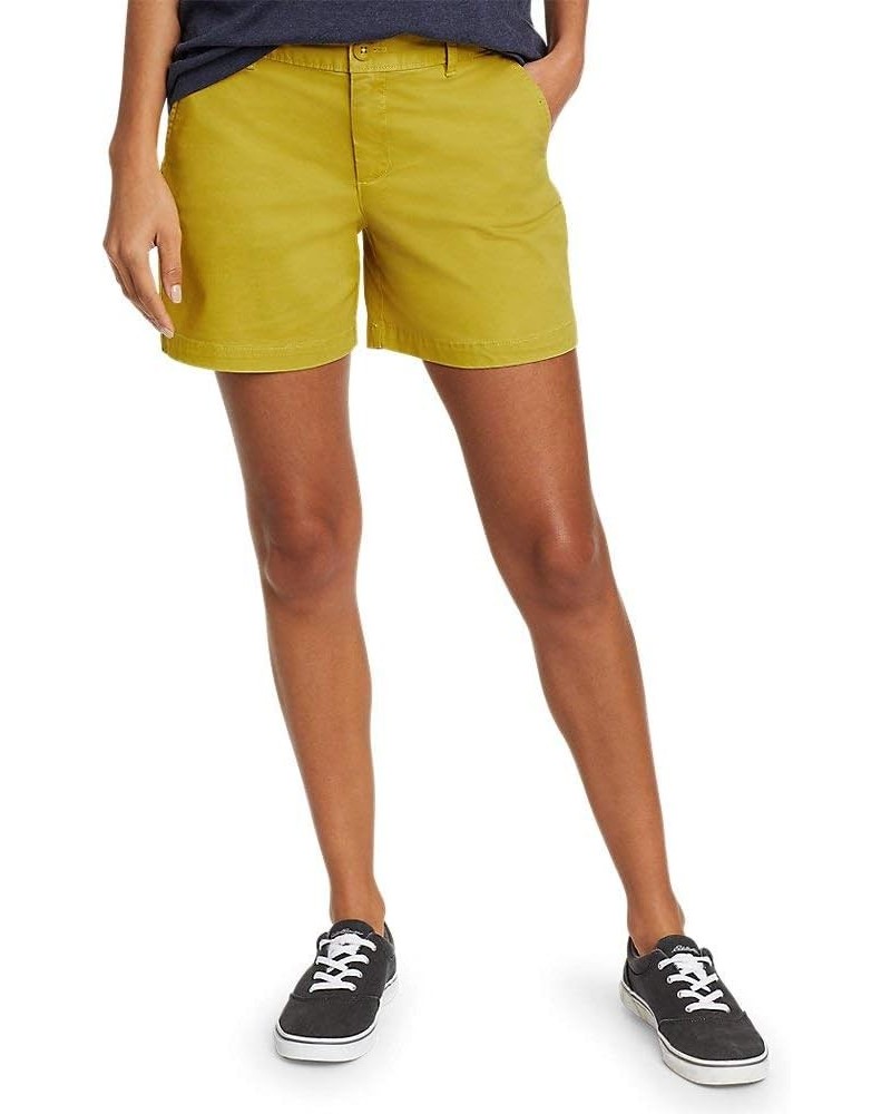 Women's Willit Stretch Legend Wash Shorts - 5 Petite Curry Green $25.96 Shorts