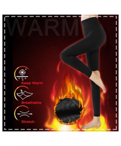 Fleece Lined Pants Women Yoga Pants Lined Leggings Brushed Pants Warm Women Pants Thermal Velvet Pants 2-black $5.07 Leggings