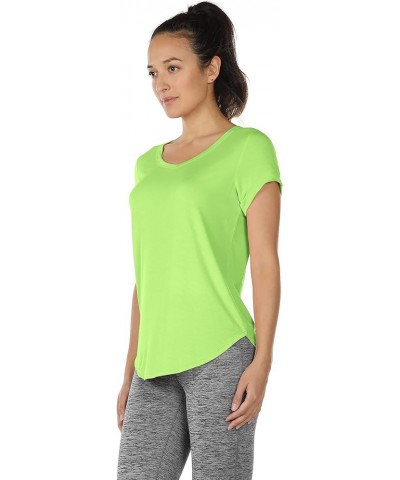 Open Back Yoga Shirts for Women - Exercise Workout Tops, Athletic Short Sleeves, Running T-Shirts Loose Fit Greenery $12.79 T...