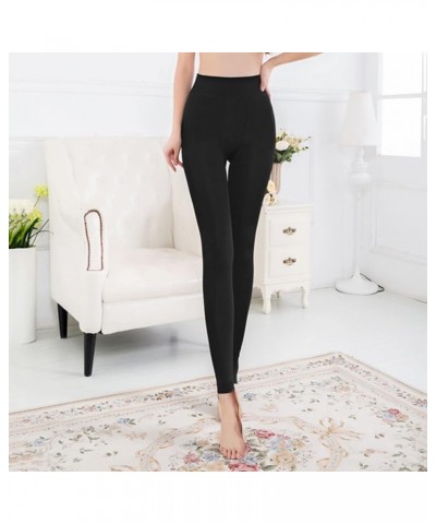 Fleece Lined Pants Women Yoga Pants Lined Leggings Brushed Pants Warm Women Pants Thermal Velvet Pants 2-black $5.07 Leggings