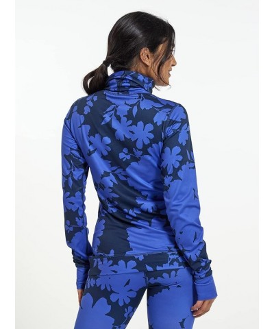 Women's Midweight Base Layer Long Neck Shirt Amparo Blue Camellia $29.89 Activewear