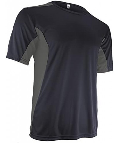 Epic Adult Color Block Performance Crew T-Shirt Navy/Charcoal $5.51 Shirts