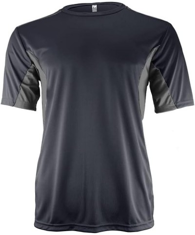 Epic Adult Color Block Performance Crew T-Shirt Navy/Charcoal $5.51 Shirts