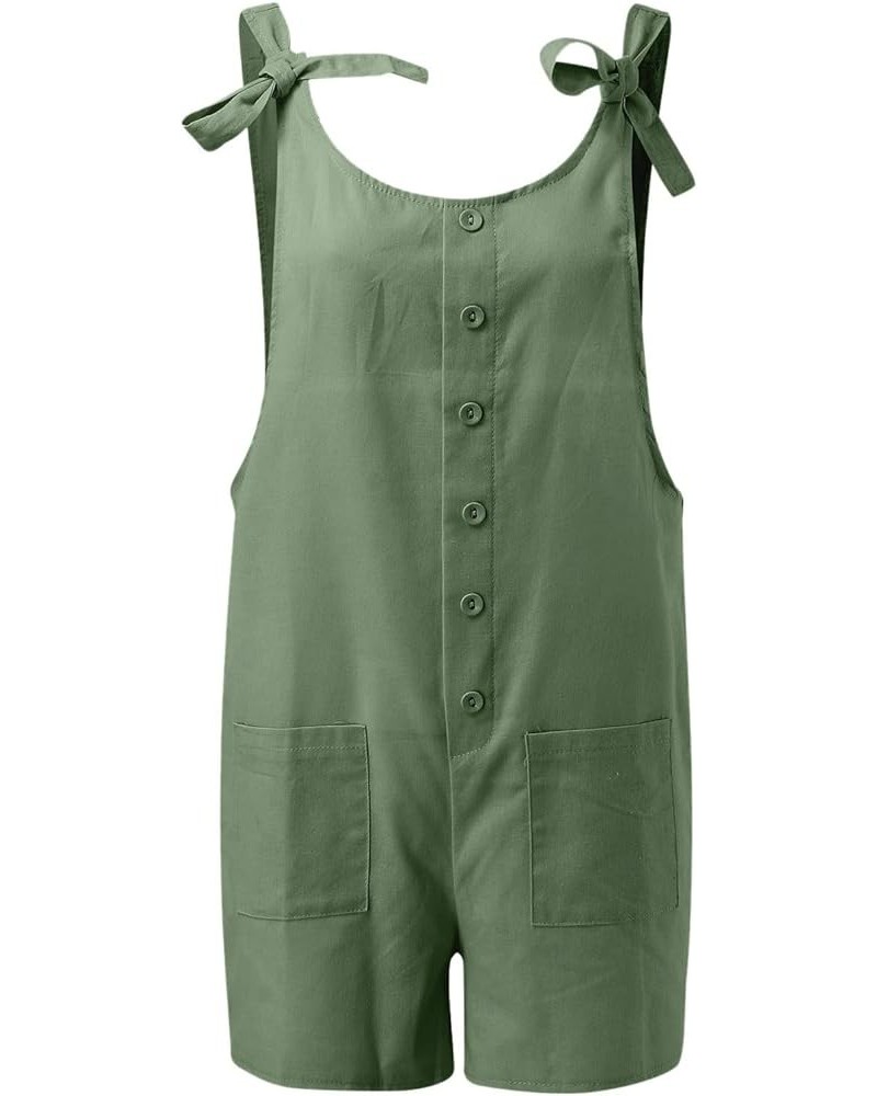 Womens Casual Sleeveless Strap Loose Adjustable Jumpsuits Stretchy Long Pants Romper with Pockets X1-gn1 $8.50 Jumpsuits