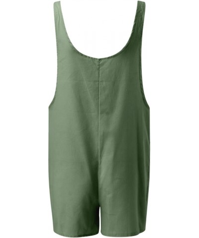 Womens Casual Sleeveless Strap Loose Adjustable Jumpsuits Stretchy Long Pants Romper with Pockets X1-gn1 $8.50 Jumpsuits