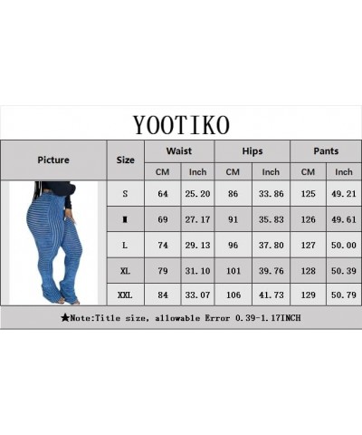 Women Stacked Pants Flare Sweatpants High Waisted Striped Fuzzy Lounge Butt Lifting Leggings Khaki $16.40 Leggings