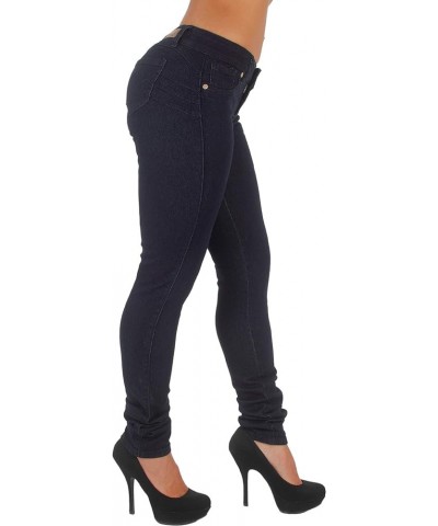 Plus/Junior Size Colombian Design High Waist Butt Lift Levanta Cola Skinny Jeans Black (K519) $18.70 Jeans