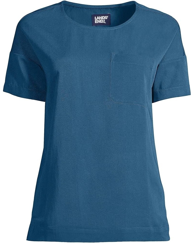 Land's End Women's Rayon Short Sleeve Tee Evening Blue $21.70 T-Shirts