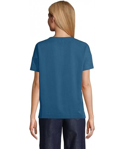 Land's End Women's Rayon Short Sleeve Tee Evening Blue $21.70 T-Shirts