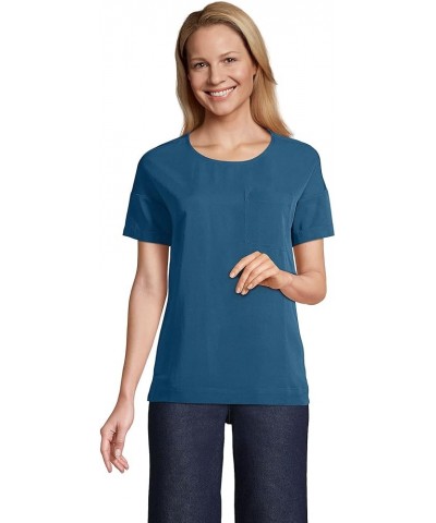 Land's End Women's Rayon Short Sleeve Tee Evening Blue $21.70 T-Shirts