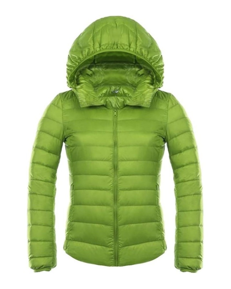 Women's Jacket Down Coat Ultra Light Down Jacket Lightweight Warm Windproof Green $18.54 Jackets