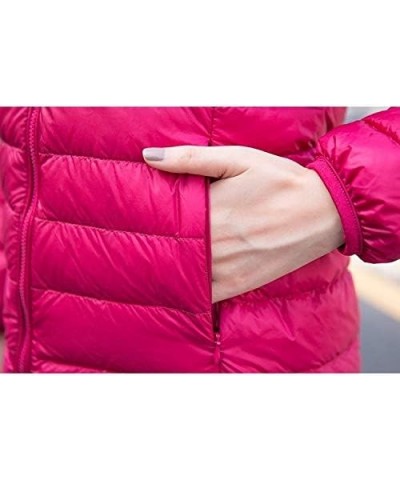 Women's Jacket Down Coat Ultra Light Down Jacket Lightweight Warm Windproof Green $18.54 Jackets