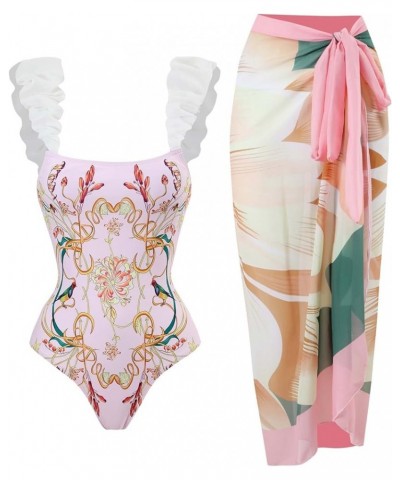 Women Swimwear Two Piece Set Swim Dress Tops Vintage Print Swimsuit Monokini Bikini Set Sexy - 17 $16.91 Swimsuits