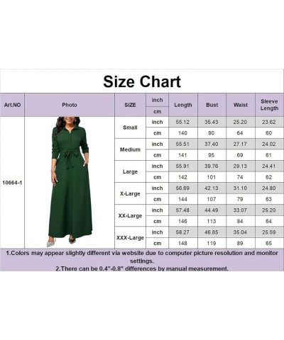 Womens Maxi Dresses Long Sleeve Floral Printed Casual V Neck Loose Party Dress Fall Green/Ssf $19.74 Dresses